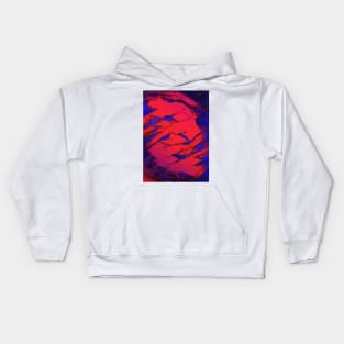 Fractured anger red Kids Hoodie